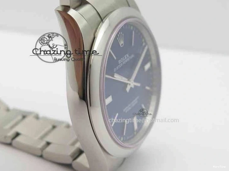 MiroTime 0217 TimelessDesign Oyster Perpetual 39mm 114300 BP Maker Best Edition Blue Dial On SS Bracelet A 3637